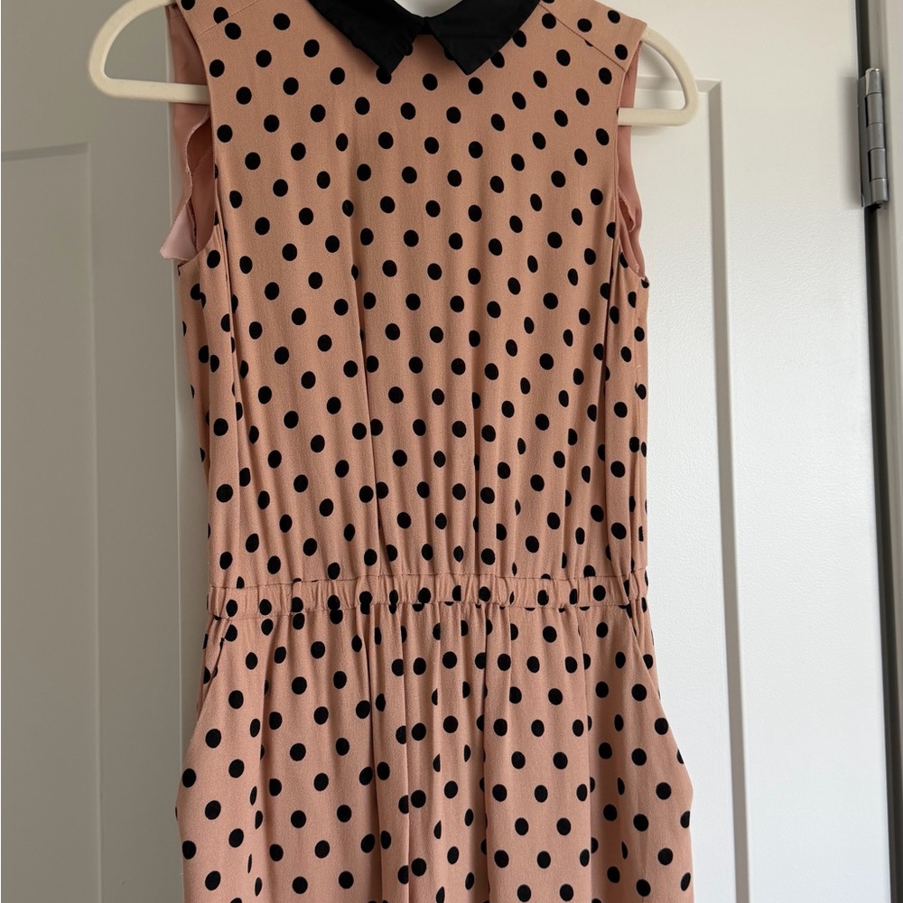 RED Valentino Pink and Black Polka Dot Dress